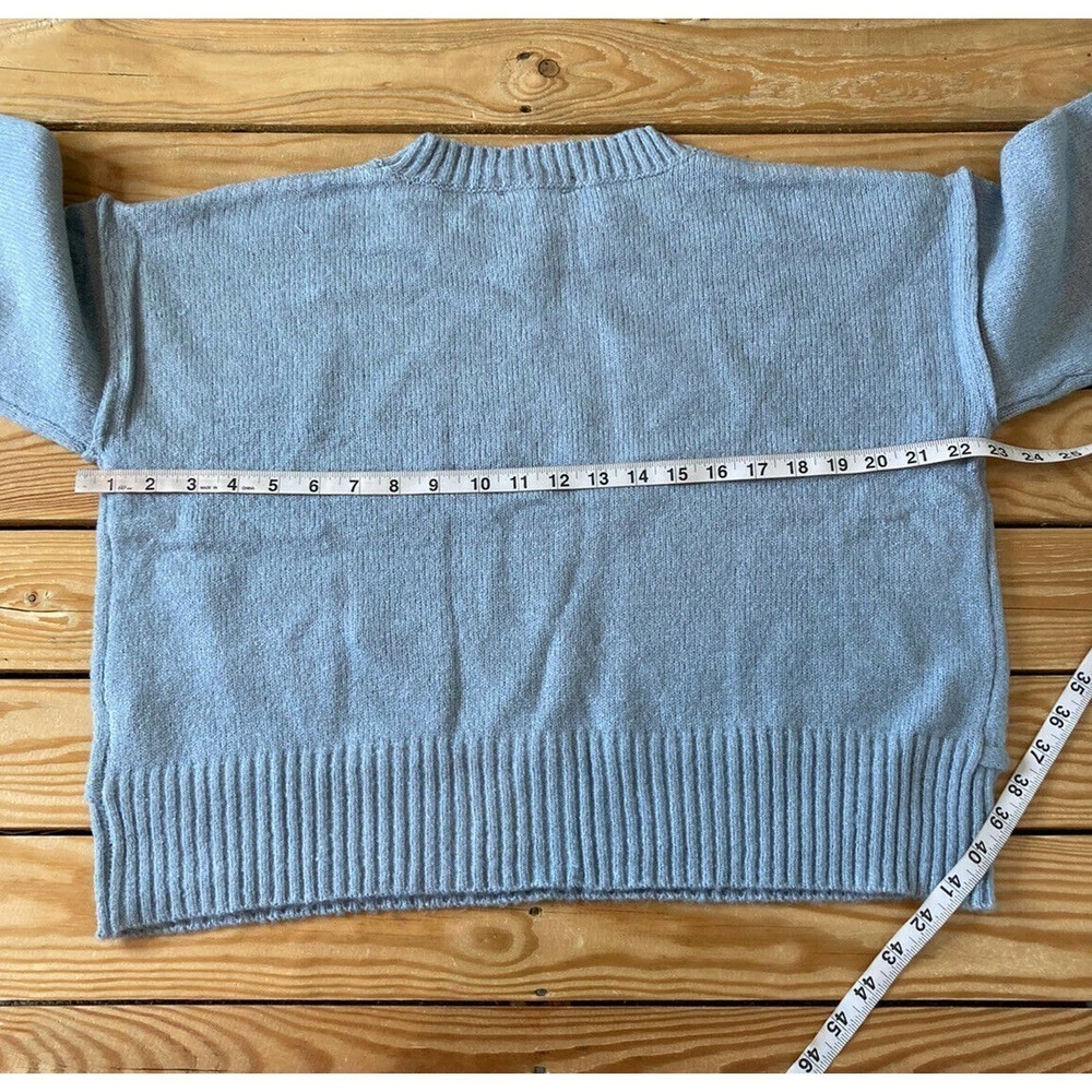 NEW Double Zero Sweater Size Medium Women’s Grey Wide Sleeve - Picture 7 of 7